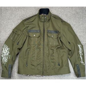 Speed and Strength Womens Embroidered Green Full Zip Lined Riding Jacket Size XL